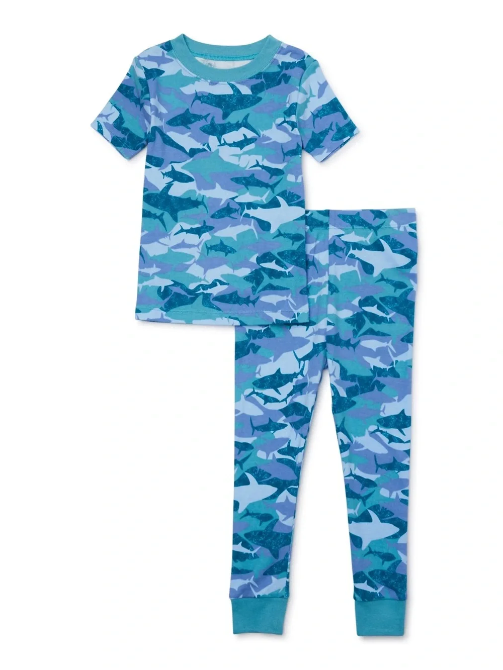 NWT Wonder Nation Toddler Shark Pajama Set, 4T